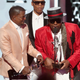 Bobby Brown at the mic as New Edition accepts the Lifetime Achievement Award at the 2017 BET Awards on June 25, 2017, in Los Angeles (Frederick M. Brown/Getty Images)